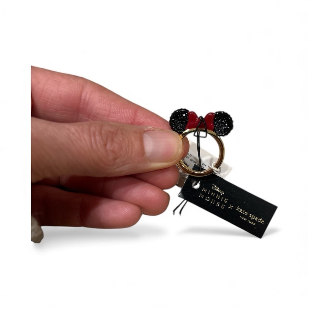 NWT Kate Spade Black and Red Minnie Mouse ring